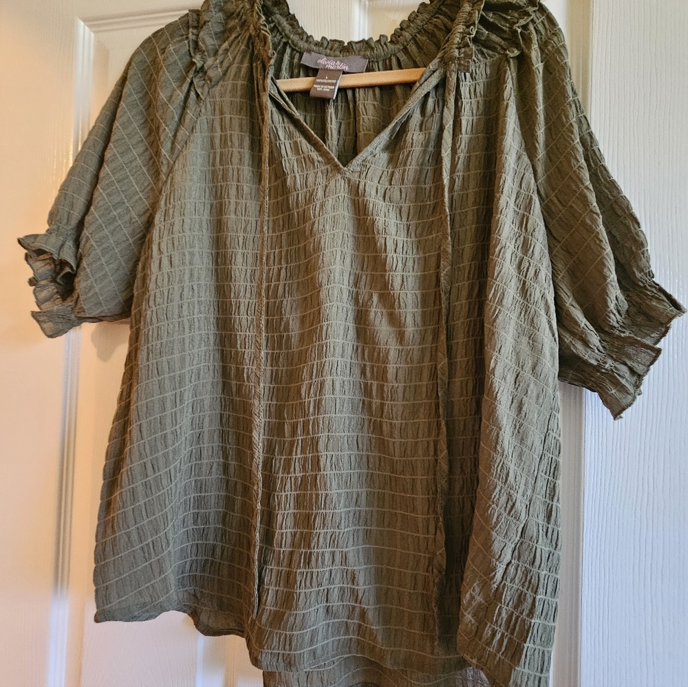 Olive Green Women's Top